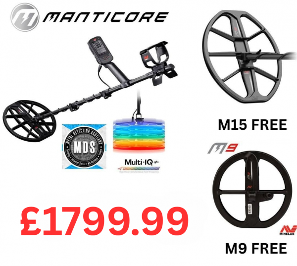 Minelab Manticore Plus Extra 15" &  9" Coil